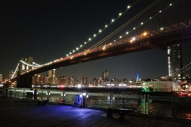 Brooklyn Dyker Heights Christmas Wonderland Bus Tour - DUMBO bonus stop: your quick payoff under the Manhattan Bridge area