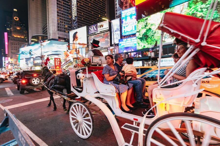Central Park, Rockefeller & Times Carriage Ride (4 Adults) - Private carriage comfort for Central Park to Times Square