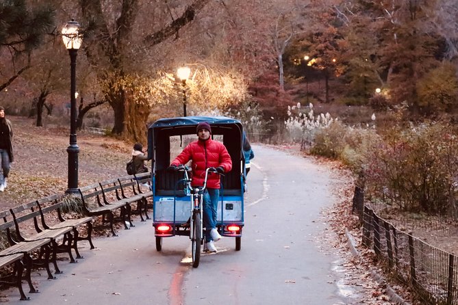 Central park Tour happy hour Pedicab tour - The comfort details: tea, coffee, blankets, and photo-friendly pacing