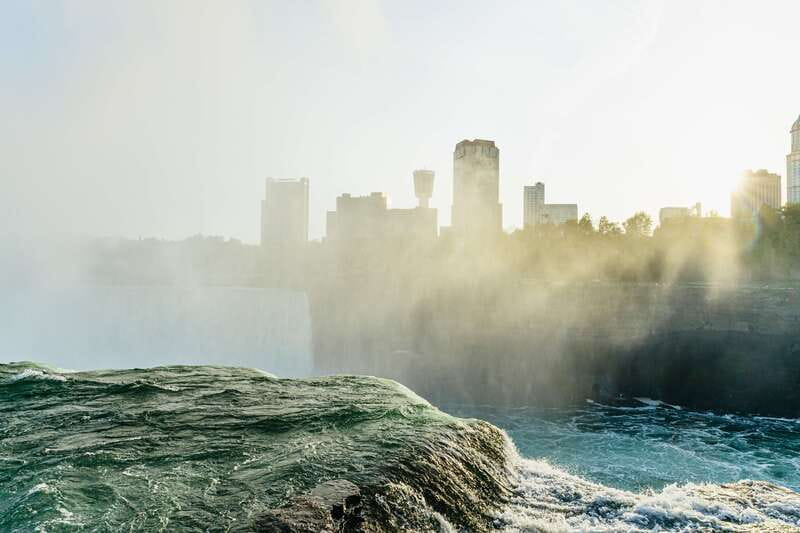 From New York City: Niagara Falls One Day Tour - U.S. Side Niagara: Goat Island, Luna Island, and the Viewpoints Route