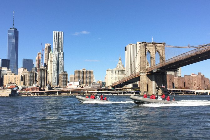 Manhattan Adventure Sightseeing Boat Tour - from Chelsea Piers - Ellis Island and downtown skyline on the way back