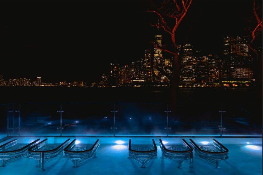 New York City: Entry Ticket to QC NY Spa on Governors Island - Heated outdoor pools: the skyline therapy you can’t fake
