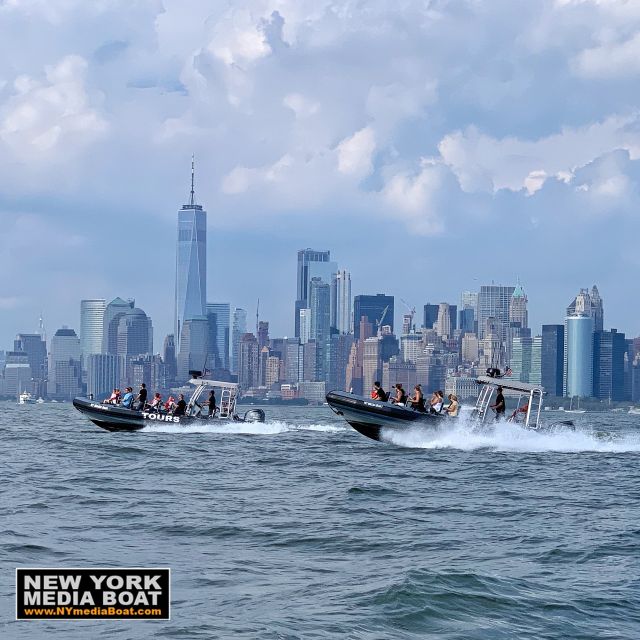 New York City: Harbor Speedboat Tour - Ellis Island and the Colgate Clock finish: Midtown angles and waterfront details