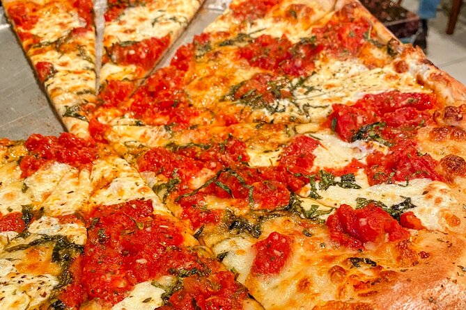 New York City's Best Pizza tour - Stop 4, 111 MacDougal St: extra-large slices and big New York decor