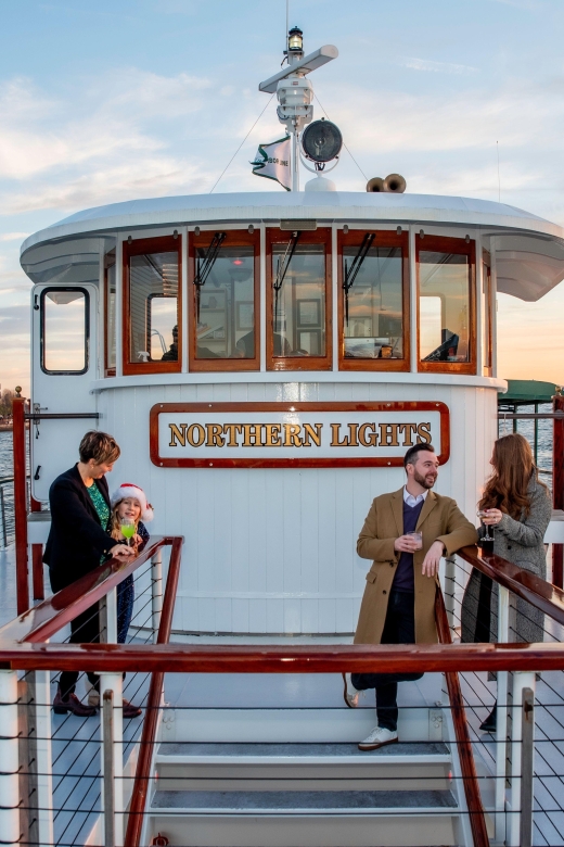 New York City: Weekend Holiday Brunch Cruise - Yacht comfort: grand salon for dining, open deck for photos