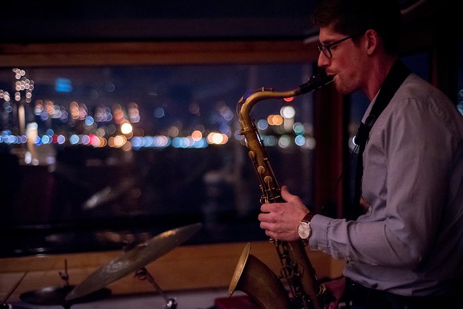 New York Harbor Live Holiday Jazz Cruise - The nighttime atmosphere: skyline views and holiday mood that actually works