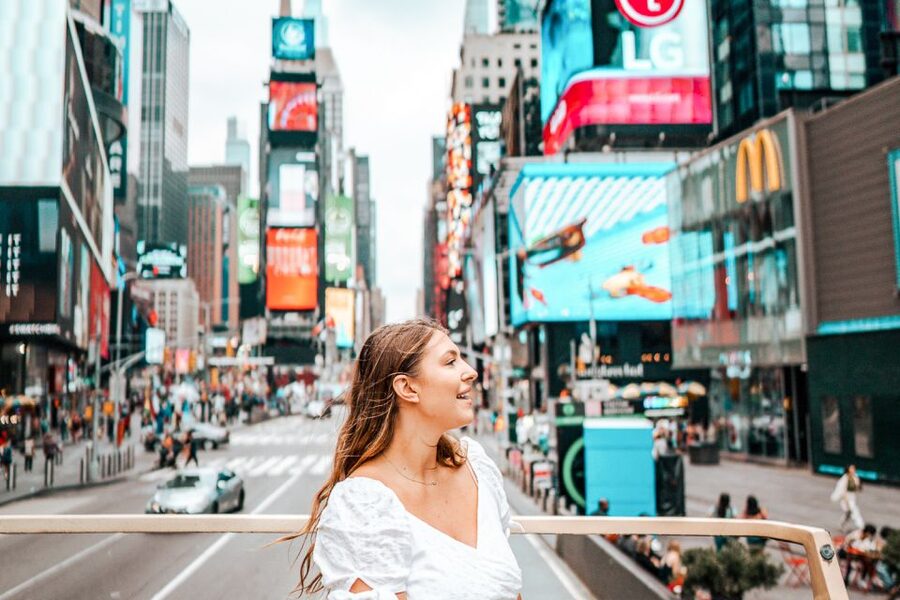 New York: Hop-on Hop-off Sightseeing Tour by Open-top Bus - Downtown Loop stops: Wall Street, Little Italy, Chinatown, and Battery Park views