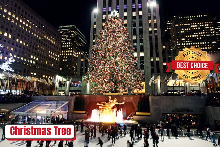 New York: Rockefeller Center Christmas Tree Pedicab Tour - Rockefeller Center Tree Countdown: The Swarovski Star Moment