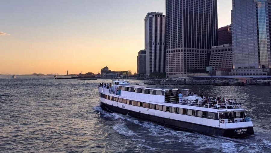 New York: Sunset Cruise with Statue of Liberty Views - The Main Event: Freedom Tower as the Sun Drops
