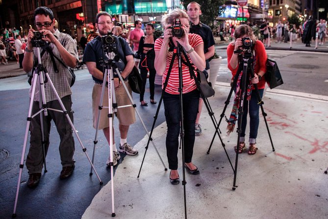 NYC After-Dark Photography Tour - The View at ABC Studios: practice with the news ticker look