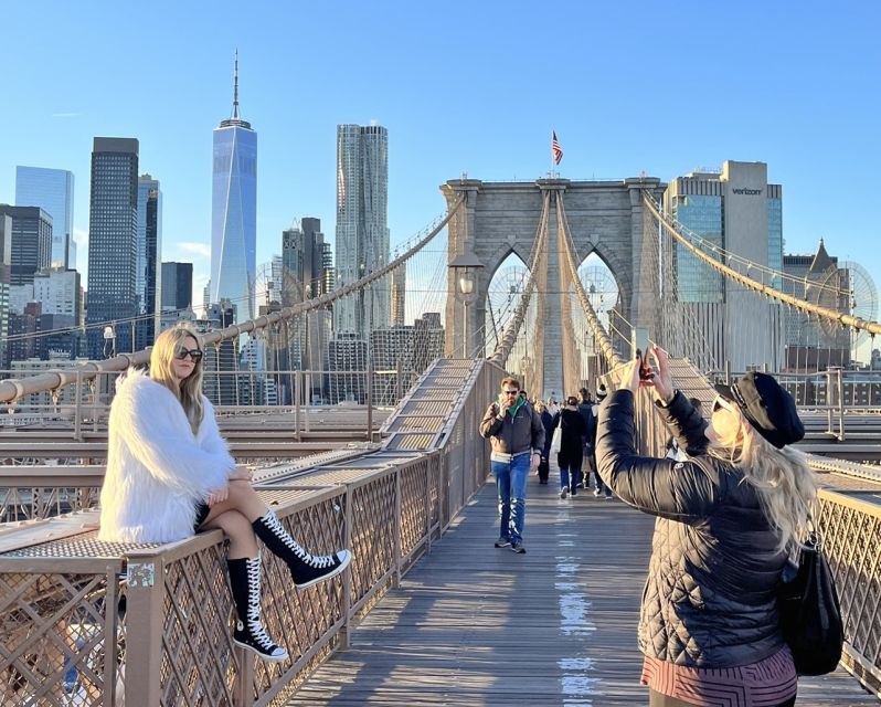 NYC: Brooklyn Bridge and DUMBO Guided Walking Tour - Crossing the Brooklyn Bridge for skyline photos (and the engineering behind them)