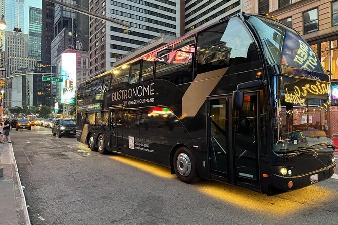 NYC Bustronome Gourmet Sightseeing Dinner tour Panoramic Bus - What the five-course dinner feels like in practice