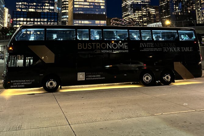 NYC Bustronome Gourmet Sightseeing Dinner tour Panoramic Bus - Near the Brooklyn Bridge: a skyline angle you’ll appreciate