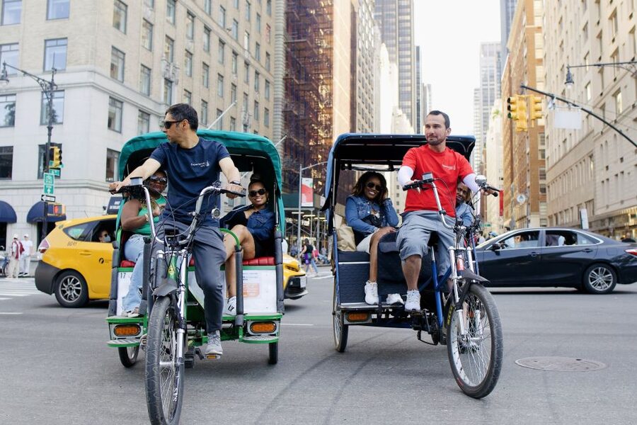 NYC: Central Park Celebrity Homes & Film Spots Pedicab Tour - The Mall, Cherry Hill, and Bow Bridge: the classic park look