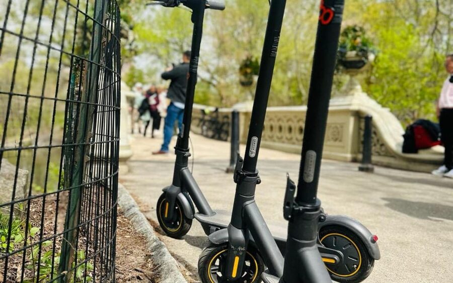 NYC: Central Park Private Guided Electric Scooter Tour - The Mall, Literary Walk, Cherry Hill, Bow Bridge: classic Central Park frames