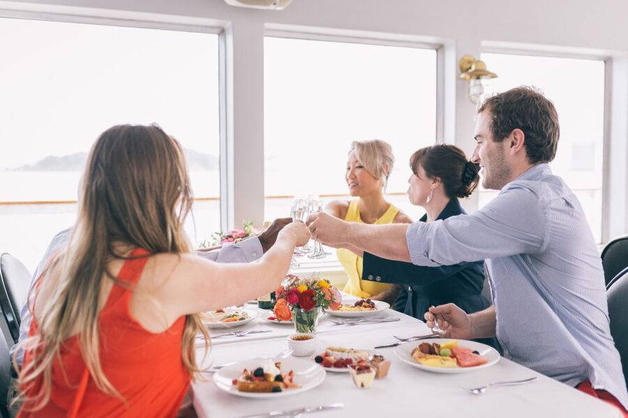 NYC: Christmas Eve Buffet Lunch or Dinner Harbor Cruise - The holiday meal: buffet-style favorites plus a festive 3-course feel