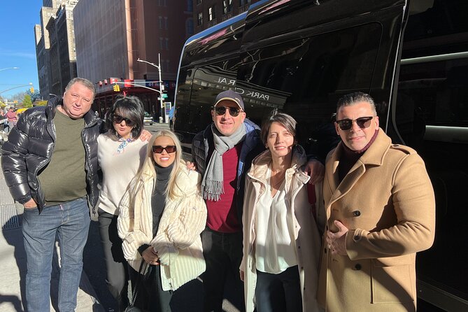 NYC Christmas Lights Tour by Limousine, SUV Or VAN. Dyker Heights - Manhattan light pass: Rockefeller Center and Saks Fifth Avenue from the road