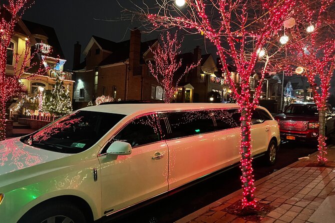 NYC Christmas Lights Tour by Limousine, SUV Or VAN. Dyker Heights - Pickup anywhere in NYC: the comfort advantage you’ll feel immediately