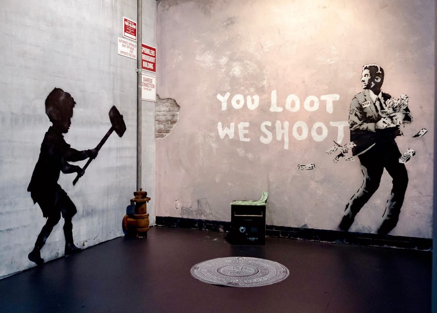 NYC: Entry Ticket To The Banksy Museum - Animated visuals and videos: making sense of the pieces