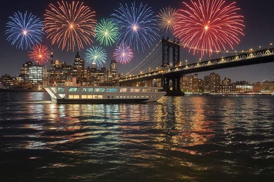 NYC: July 4th Fireworks Cruise + BBQ Buffet on Grand Mariner - How the Schedule Feels: Boarding at Pier 36 to the 11:00 PM Return