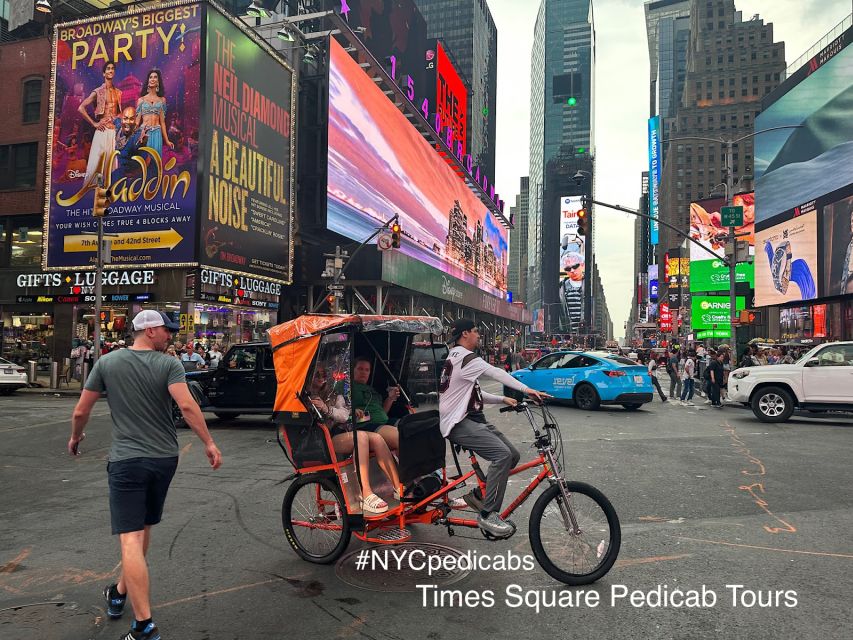 NYC Pedicab Tours: Central Park, Times Square, 5th Avenue - Rockefeller Center to 8th Avenue: grand buildings and a smoother pace
