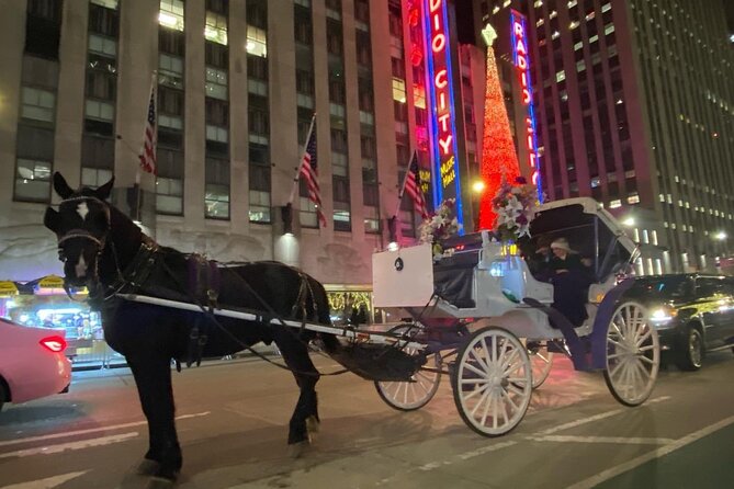 NYC Rockefeller Center Christmas Lights Horse Carriage Ride - St. Patrick’s Cathedral and the Holiday Windows on 5th Avenue