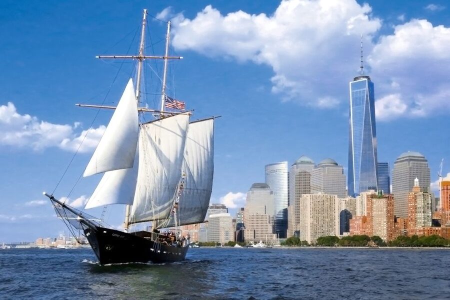 NYC: Statue of Liberty Day Sail with Onboard Bar - Taking the Helm and Hoisting the Sails (Yes, You Can Participate)