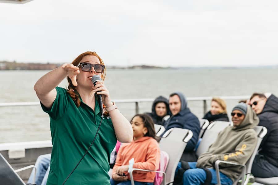 NYC: Statue of Liberty Express Skip-the-Box-Office Cruise - On-board comfort: A/C cabins, outdoor deck, Wi‑Fi, and restrooms