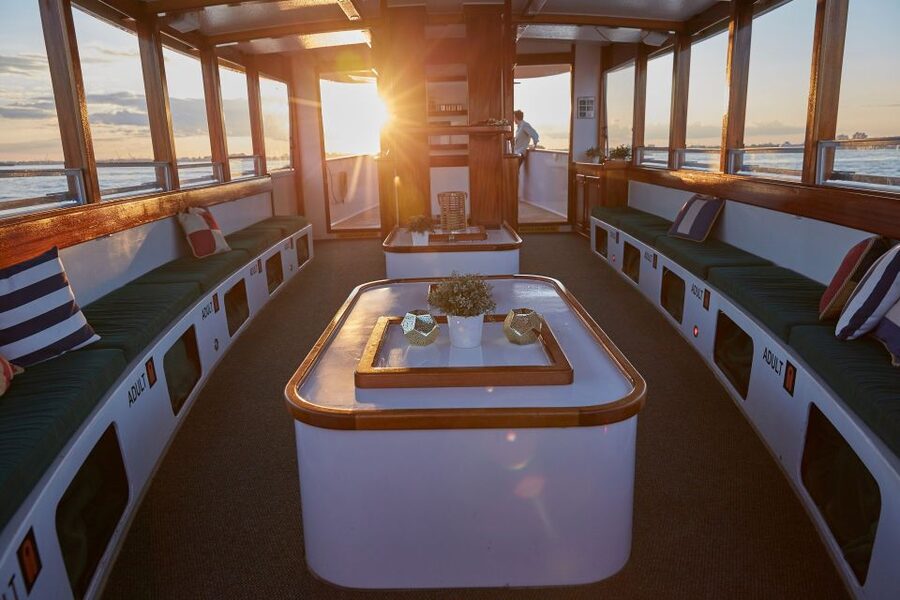 NYC: Sunset Cruise on a Small Yacht with a Drink - The real point of a small yacht at NYC sunset