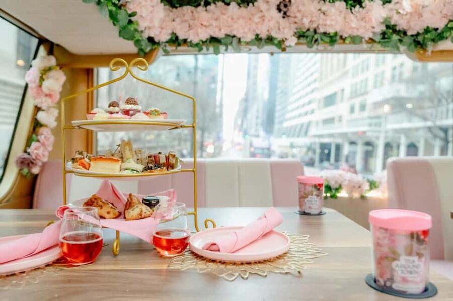 NYC: Tea Around Town Bus Tour with Live Entertainment - A Pink Teahouse on Wheels: What the ride feels like